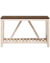 Walker Edison 52in A-frame Rustic Entry Table