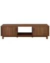 Walker Edison 58in 2-door Tv Stand With Reeded Fronts In Brown