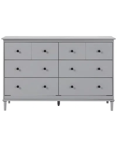 Walker Edison 6-drawer Solid Wood Dresser In Gray