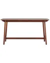 Walker Edison 60in Mid-century Dining Table With Trestle Base In Brown