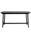 Walker Edison 60in Mid-century Dining Table With Trestle Base In Black