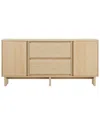 Walker Edison 63 Scandi Sideboard With Beveled Drawers In Brown