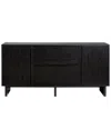 Walker Edison 63in Scandi Sideboard With Beveled Drawers In Black