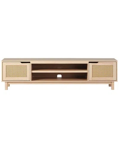 Walker Edison 70in 2-door Rattan Tv Stand In Neutral
