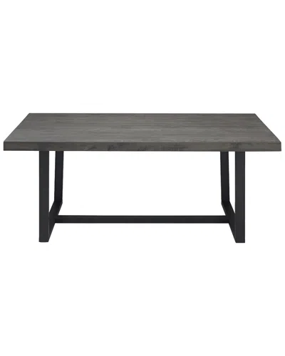 Walker Edison 72in Distressed Solid Wood Dining Table In Gray