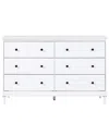 Walker Edison Classic 6-drawer Solid Wood Dresser In White