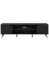 Walker Edison Contemporary 2-door Minimalist Tv Stand For Tvs Up To 80in In Black