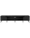 Walker Edison Contemporary 2-door Minimalist Tv Stand For Tvs Up To 90in In Black
