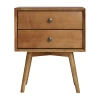 Walker Edison Durable Storage 2-drawer Nightstand In Brown