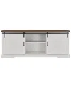 Walker Edison Farmhouse Sliding X Barn Door 70in Tv Stand For 80in Tvs In White
