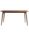 Walker Edison Mid-century 59in Modern Wood Tapered Legs Dining Table In Brown