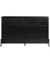 Walker Edison Mid-century 6-drawer Dresser With Reeded Drawer Fronts In Black