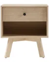 Walker Edison Mid-century Modern Minimalist 1-drawer Nightstand In Brown