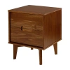 Walker Edison Modern 3 Drawer Solid Wood Nightstand In Brown