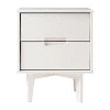 Walker Edison Modern 3 Drawer Solid Wood Nightstand In White