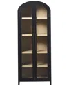 Walker Edison Modern 5-shelf Arched Tall Bookcase With Glass Doors