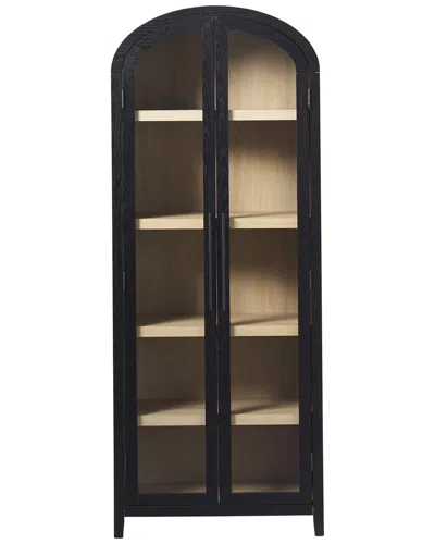 WALKER EDISON WALKER EDISON MODERN 5-SHELF ARCHED TALL BOOKCASE WITH GLASS DOORS