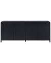 Walker Edison Modern Curved 70 Buffet Sideboard And Tv Stand Fo In Black
