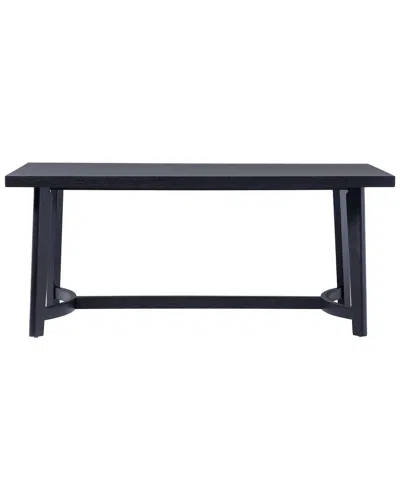 Walker Edison Modern Farmhouse Rustic Solid Oak Wood 70 Rectang In Blue