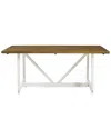 Walker Edison 72" Solid Wood Trestle Dining Table In Brown