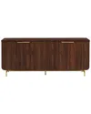 Walker Edison Modern Fluted-door Minimalist Storage Sideboard In Brown