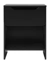 Walker Edison Modern Minimalist 1-drawer Nightstand With Cubby In Black