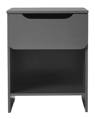Walker Edison Modern Minimalist 1-drawer Nightstand With Cubby In Grey