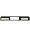 Walker Edison Modern Rattan-door Floating Tv Stand For Tvs Up To 80in In Black