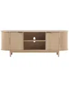Walker Edison Modern Reeded 60in Tv Stand With Open Storage In Brown