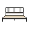 Walker Edison Modern Wood Spindle Bed In Black
