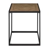 Walker Edison Powder Coated Square End Table In Brown