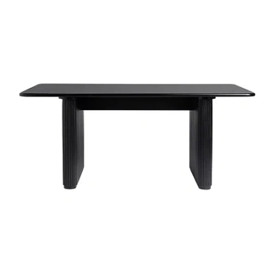 Walker Edison Rectangular Wood-top Dining Table In Black