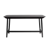 Walker Edison Rectangular Wood-top Dining Table In Black
