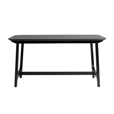 Walker Edison Rectangular Wood-top Dining Table In Black