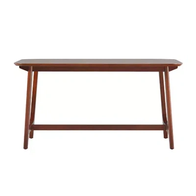 Walker Edison Rectangular Wood-top Dining Table In Brown