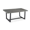 Walker Edison Distressed Solid Wood Dining Table In Gray
