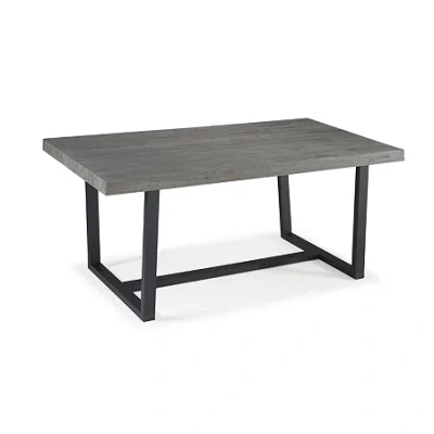 Walker Edison Rectangular Wood-top Dining Table In Gray