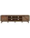 Walker Edison Rustic Barndoor Open-storage Tv Stand For Tvs Up To 80in In Brown