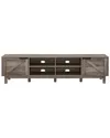 Walker Edison Rustic Barndoor Open-storage Tv Stand For Tvs Up To 80in In Grey