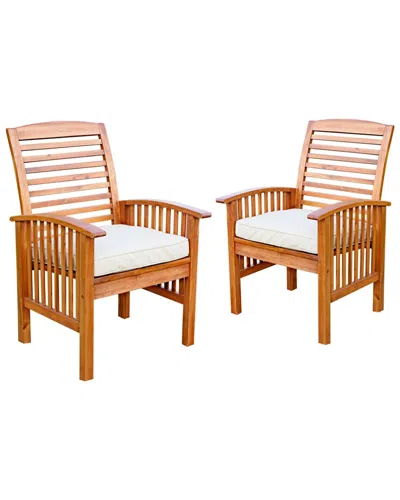 Walker Edison Set Of 2 Wood Chairs