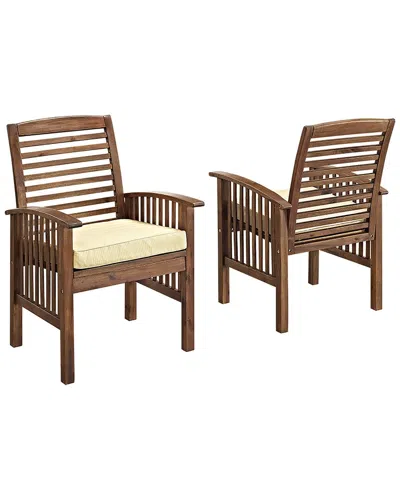 Walker Edison Set Of 2 Wood Chairs