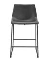 Walker Edison Set Of Two 26in Counter Stools In Gray