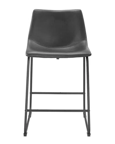 Walker Edison Set Of Two 26in Counter Stools In Gray