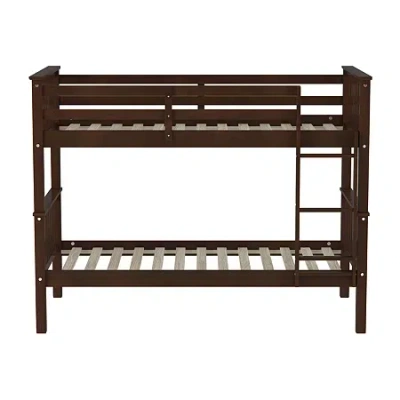 Walker Edison Solid Wood Mission Design Bunk Bed In Brown