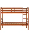 Walker Edison Twin/twin Solid Wood Bunk Bed In Brown