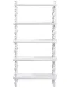 Walker Edison Vivienne  Ez Assembly ™ Premium Solid Wood Spindle  Short Bookshelf In White