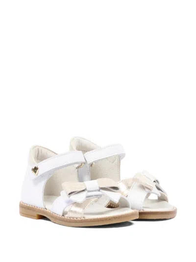 Walkey Kids' Bow Leather Sandals In White