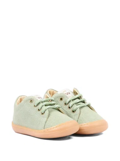 Walkey Kids' Lace-up Sneakers In Green