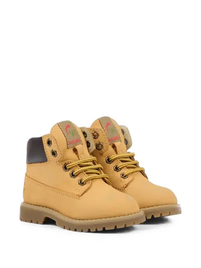 Walkey Babies' Lace-up Ankle Boots In Neutrals