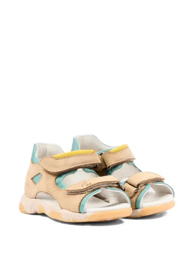 Walkey Kids' Strap Leather Sandals In Multi